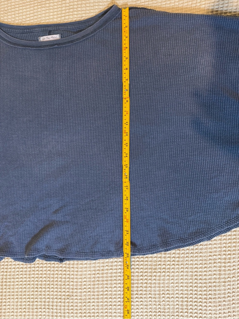 Free People We The Free Microphone Drop Thermal Blue Oversized M - Picture 15 of 16